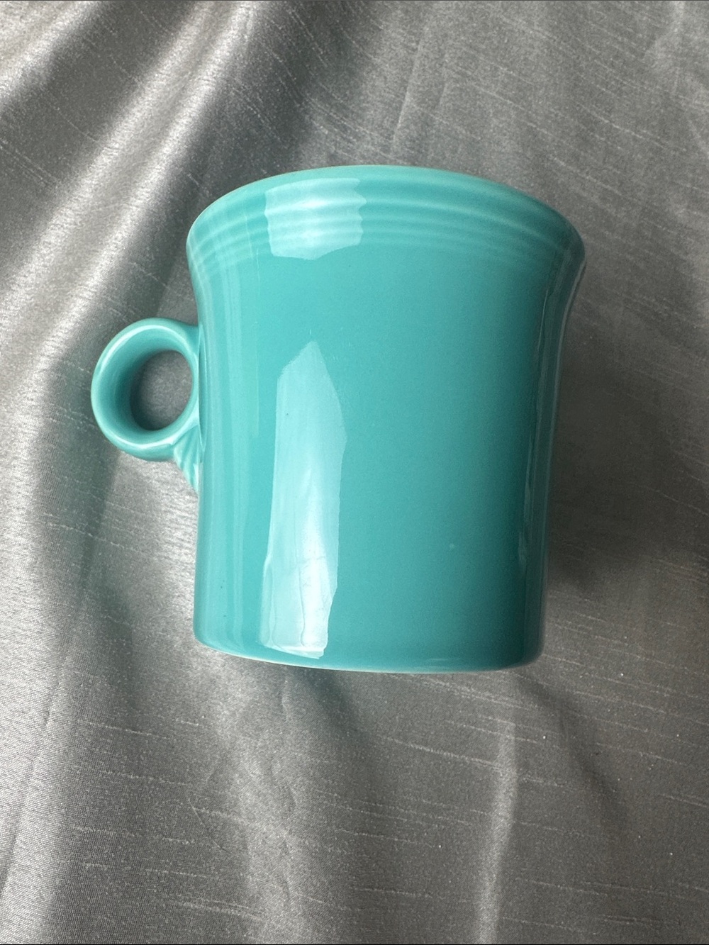 Fiesta Turquoise Ceramic Mug with Round Handle